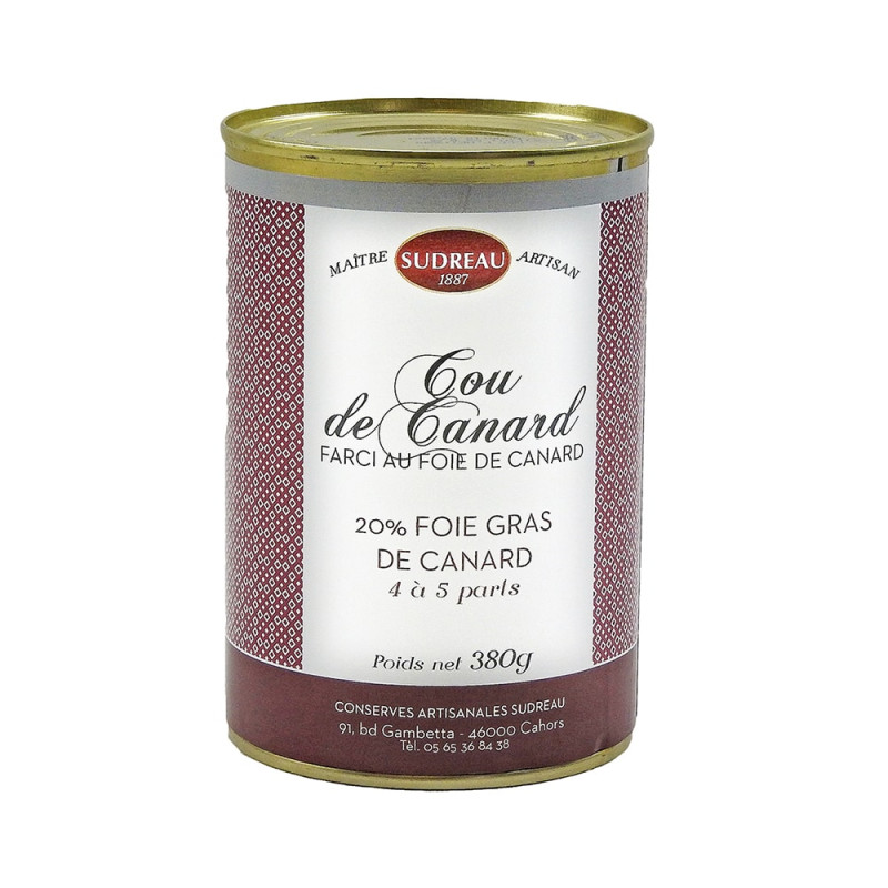 Cou de Canard Farci au Foie de Canard 20 % – Spécialité Sud-Ouest
