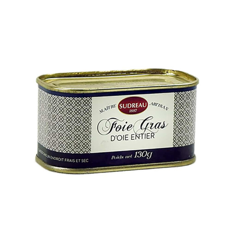 Foie Gras d’Oie Entier Conservé 130 g – Sudreau | Marché des Délices