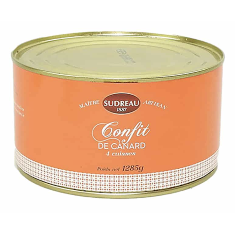 Confit de Canard 1,285 kg – 4 Cuisses – Maison Sudreau | Marché des Délices