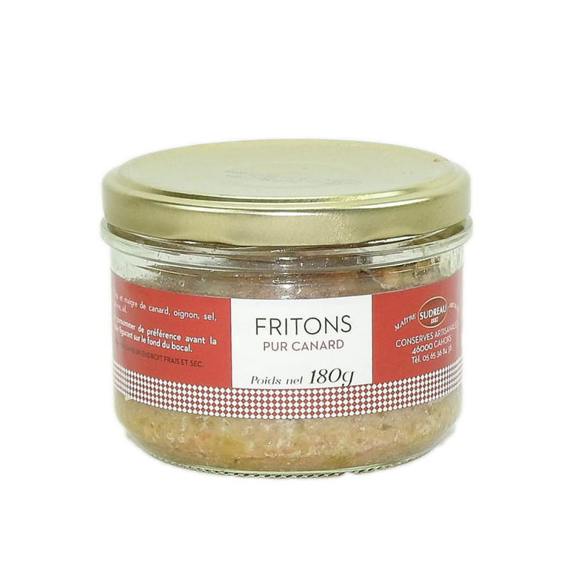 Fritons Pur Canard 180 g – Artisan Sud-Ouest | Maison Sudreau – Marché des Délices