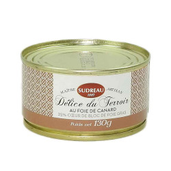 Délice du Terroir au Foie de Canard 25 % – Cœur de Bloc de Foie Gras 130 g