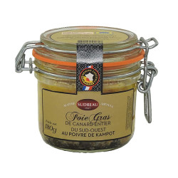 Foie Gras de Canard Entier au Poivre de Kampot – Spécialité Artisanale 180 g